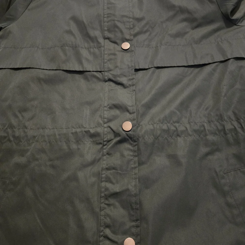 TIME and TRUE Women's Size XL Green Hooded Rain/Trench Jacket - Picture 12 of 13